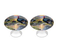 KMRHOUTIQ 2 Pack 1.1 Inch (28 Mm) Round Turkey Meeting Drawer Knobs Modern Kitchen Cabinet Knob Hardware Handles Decorative Furniture Knobs for Dresser, Cupboards, Wardrobes, Bifold Door, Closet Door