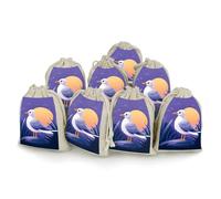 KMRHOUTIQ 8PCS Spice Bags for Cooking, Coastal Painter Muslin Bags Reusable, Small Burlap Bags with Drawstring, Herb Bag Empty, Cloth Gift Bag Pouch, For Wedding & Party Favors (5x7 Inch)