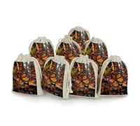 KMRHOUTIQ 8PCS Spice Bags for Cooking, Monarch Butterflies Muslin Bags Reusable, Small Burlap Bags with Drawstring, Herb Bag Empty, Cloth Gift Bag Pouch, For Wedding & Party Favors (5x7 Inch)