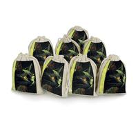 KMRHOUTIQ 8PCS Spice Bags for Cooking, Peeping on The Wall Muslin Bags Reusable, Small Burlap Bags with Drawstring, Herb Bag Empty, Cloth Gift Bag Pouch, For Wedding & Party Favors (5x7 Inch)