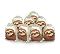 KMRHOUTIQ 8PCS Spice Bags for Cooking, Sloth Muslin Bags Reusable, Small Burlap Bags with Drawstring, Herb Bag Empty, Cloth Gift Bag Pouch, For Wedding & Party Favors (5x7 Inch)