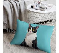 KMRHOUTIQ Decorative Cat Sit Down Lumbar Throw Pillow Covers 8x12 with Hidden Zipper Outdoor Couch Pillow Cases for Sofa Bed Living Room Garden Plush Pillowcase Farmhouse Cushion Case Home Decor