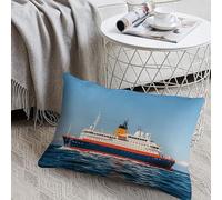 KMRHOUTIQ Decorative Ocean Ship Lumbar Throw Pillow Covers 8"x12" with Hidden Zipper Outdoor Couch Pillow Cases for Sofa Bed Living Room Garden Plush Pillowcase Farmhouse Cushion Case Home Decor