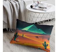 KMRHOUTIQ Decorative Shining Desert Lumbar Throw Pillow Covers 8x12 with Hidden Zipper Outdoor Couch Pillow Cases for Sofa Bed Living Room Garden Plush Pillowcase Farmhouse Cushion Case Home Decor