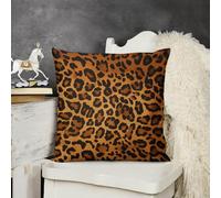 KMRHOUTIQ Decorative Throw Pillow Cover 12x12 Leopard Outdoor Pillow Covers Plush Cushion Cover for Sofa Bed Couch Living Room Boho Farmhouse Pillows Protector with Hidden Zipper