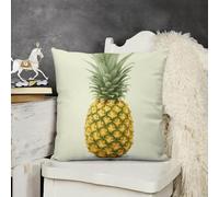 KMRHOUTIQ Decorative Throw Pillow Cover 16x16 Fresh Pineapple Outdoor Pillow Covers Plush Cushion Cover for Sofa Bed Couch Living Room Boho Farmhouse Pillows Protector with Hidden Zipper