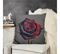 KMRHOUTIQ Decorative Throw Pillow Cover 18x18 Rose Outdoor Pillow Covers Plush Cushion Cover for Sofa Bed Couch Living Room Boho Farmhouse Pillows Protector with Hidden Zipper