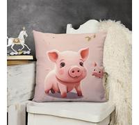 KMRHOUTIQ Decorative Throw Pillow Cover 18x18 Smiling Outdoor Pillow Covers Plush Cushion Cover for Sofa Bed Couch Living Room Boho Farmhouse Pillows Protector with Hidden Zipper