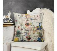 KMRHOUTIQ Decorative Throw Pillow Cover 22x22 Cartoon Abstract Style Outdoor Pillow Covers Plush Cushion Cover for Sofa Bed Couch Living Room Boho Farmhouse Pillows Protector with Hidden Zipper