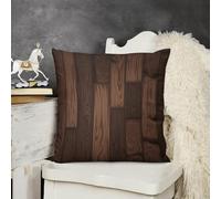 KMRHOUTIQ Decorative Throw Pillow Cover 22x22 Dark Brown Style Outdoor Pillow Covers Plush Cushion Cover for Sofa Bed Couch Living Room Boho Farmhouse Pillows Protector with Hidden Zipper