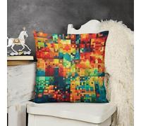 KMRHOUTIQ Decorative Throw Pillow Cover 26x26 Pixel Art Pattern Outdoor Pillow Covers Plush Cushion Cover for Sofa Bed Couch Living Room Boho Farmhouse Pillows Protector with Hidden Zipper