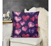 KMRHOUTIQ Decorative Throw Pillow Cover 26x26 Red Shape Outdoor Pillow Covers Plush Cushion Cover for Sofa Bed Couch Living Room Boho Farmhouse Pillows Protector with Hidden Zipper