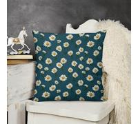 KMRHOUTIQ Decorative Throw Pillow Cover 26x26 Small Daisy Outdoor Pillow Covers Plush Cushion Cover for Sofa Bed Couch Living Room Boho Farmhouse Pillows Protector with Hidden Zipper
