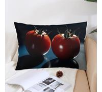 KMRHOUTIQ Decorative Tomatoes Lumbar Throw Pillow Covers 12x20 with Hidden Zipper Outdoor Couch Pillow Cases for Sofa Bed Living Room Garden Plush Pillowcase Farmhouse Cushion Case Home Decor