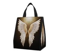 KMRHOUTIQ Insulated Angel Wing Lunch Bag for Women Men 9l Leakproof Cooler Bag with Pocket Reusable Lunch Tote Snack Foldable Thermal Tote for Work Picnic Travel Beach Gym Adults