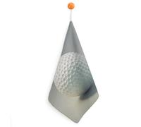 KMRHOUTIQ Kitchen Golf Ball Hand Towels with Hanging Loops, Highly Absorbent & Quick Drying Towels for Kitchen Bathroom, Microfiber Cleaning Cloth, Dish Towel, Tea Towel Decorative, Dish Rag(12x12)