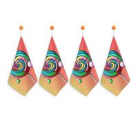 KMRHOUTIQ Kitchen Lollipop Hand Towels with Hanging Loops, Highly Absorbent & Quick Drying Towels for Kitchen Bathroom, Microfiber Cleaning Cloth, Dish Towel, Tea Towel Decorative, Dish Rag(12x12)