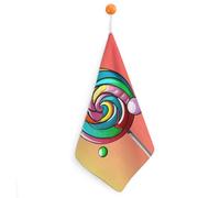 KMRHOUTIQ Kitchen Lollipop Hand Towels with Hanging Loops, Highly Absorbent & Quick Drying Towels for Kitchen Bathroom, Microfiber Cleaning Cloth, Dish Towel, Tea Towel Decorative, Dish Rag(12x12)