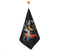 KMRHOUTIQ Kitchen Rock Music Hand Towels with Hanging Loops, Highly Absorbent & Quick Drying Towels for Kitchen Bathroom, Microfiber Cleaning Cloth, Dish Towel, Tea Towel Decorative, Dish Rag(12x12)
