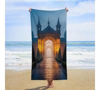 KMRHOUTIQ Microfiber The Garden at Night Beach Towel Extra Large 63x32 Inch Sandproof Thin Bath Towels Absorbent Fast Drying Travel Towel for Swim Pool Yoga Gym Camping Vacation Accessories