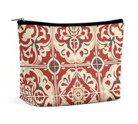 KMRHOUTIQ Small Makeup Bag with Zipper Beautiful Pattern Travel Toiletry Bag for Women Leather Cosmetic Bags for Purse Waterproof Portable Zippered Pouch Personalized Mini Make Up Case Organizer