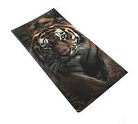 KMRHOUTIQ Soft Microfiber Bath Towels 29x14 Highly Absorbent & Quick-Dry Face Towel Skin-Friendly Decorative A Tiger Hand Towels for Bathroom Gym Beauty Spa Salon Travel