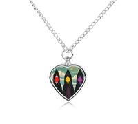 KMRHOUTIQ Terrible Witches Pet Memorial Ashes Necklace for Dog Cat Human Urn Heart Pendant with Filling Kit Adjustable 27.6" Chain Custom Cremation Jewelry Keepsake Gift for Women Men Owner