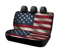 KMRHOUTIQ Waterproof American Flag Car Seat Cover Scratchproof Rear Seat Protector Universal Fit Bench Backseat Covers for Suvs Trucks Sedans Vans Pet Dog for Owners & Outdoor Enthusiasts Friendly