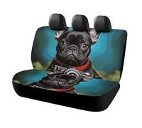 KMRHOUTIQ Waterproof Bulldog Puppy Car Seat Cover Scratchproof Rear Seat Protector Universal Fit Bench Backseat Covers for Suvs Trucks Sedans Vans Pet Dog for Owners & Outdoor Enthusiasts Friendly