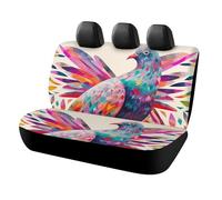 KMRHOUTIQ Waterproof Colorful Pigeon Car Seat Cover Scratchproof Rear Seat Protector Universal Fit Bench Backseat Covers for Suvs Trucks Sedans Vans Pet Dog for Owners & Outdoor Enthusiasts Friendly