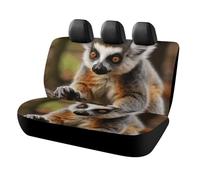 KMRHOUTIQ Waterproof Cute Lemur Car Seat Cover Scratchproof Rear Seat Protector Universal Fit Bench Backseat Covers for Suvs Trucks Sedans Vans Pet Dog for Owners & Outdoor Enthusiasts Friendly