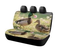 KMRHOUTIQ Waterproof Funny Ducks Car Seat Cover Scratchproof Rear Seat Protector Universal Fit Bench Backseat Covers for Suvs Trucks Sedans Vans Pet Dog for Owners & Outdoor Enthusiasts Friendly
