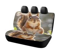 KMRHOUTIQ Waterproof Funny Squirrel Car Seat Cover Scratchproof Rear Seat Protector Universal Fit Bench Backseat Covers for Suvs Trucks Sedans Vans Pet Dog for Owners & Outdoor Enthusiasts Friendly