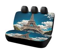 KMRHOUTIQ Waterproof Iron Tower Car Seat Cover Scratchproof Rear Seat Protector Universal Fit Bench Backseat Covers for Suvs Trucks Sedans Vans Pet Dog for Owners & Outdoor Enthusiasts Friendly