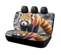 KMRHOUTIQ Waterproof Little Red Panda Car Seat Cover Scratchproof Rear Seat Protector Universal Fit Bench Backseat Covers for Suvs Trucks Sedans Vans Pet Dog for Owners & Outdoor Enthusiasts Friendly
