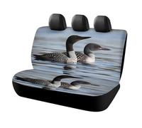 KMRHOUTIQ Waterproof Loon Birds Car Seat Cover Scratchproof Rear Seat Protector Universal Fit Bench Backseat Covers for Suvs Trucks Sedans Vans Pet Dog for Owners & Outdoor Enthusiasts Friendly