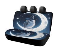 KMRHOUTIQ Waterproof Magic - Hat Owl Car Seat Cover Scratchproof Rear Seat Protector Universal Fit Bench Backseat Covers for Suvs Trucks Sedans Vans Pet Dog for Owners & Outdoor Enthusiasts Friendly