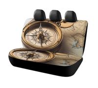 KMRHOUTIQ Waterproof Old Compass Car Seat Cover Scratchproof Rear Seat Protector Universal Fit Bench Backseat Covers for Suvs Trucks Sedans Vans Pet Dog for Owners & Outdoor Enthusiasts Friendly