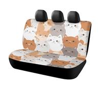 KMRHOUTIQ Waterproof Orange Cats Car Seat Cover Scratchproof Rear Seat Protector Universal Fit Bench Backseat Covers for Suvs Trucks Sedans Vans Pet Dog for Owners & Outdoor Enthusiasts Friendly