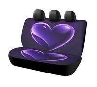KMRHOUTIQ Waterproof Purple Love Car Seat Cover Scratchproof Rear Seat Protector Universal Fit Bench Backseat Covers for Suvs Trucks Sedans Vans Pet Dog for Owners & Outdoor Enthusiasts Friendly
