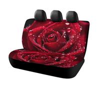 KMRHOUTIQ Waterproof Red Rose Car Seat Cover Scratchproof Rear Seat Protector Universal Fit Bench Backseat Covers for Suvs Trucks Sedans Vans Pet Dog for Owners & Outdoor Enthusiasts Friendly