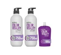 KMS Color Vitality Shampoo 750ml, Conditioner 750ml & Intense Gloss Tr