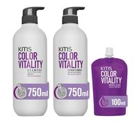 KMS Color Vitality Shampoo 750ml, Conditioner 750ml & Intense Gloss Treatment 100ml - 750 ml