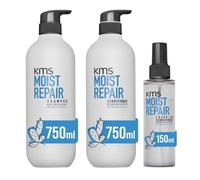 Kms Moist Repair Shampoo 750Ml, Conditioner 750Ml & Leave-In Conditioner 150Ml Pack In Clear Clear One Size