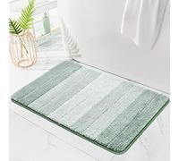 Kmson Ombre Bath Mat Bathroom Rugs, Non Slip Ultra Soft and Water Absorbent Bath Carpet, Machine Washable Quick Dry Bedroom Door Mat Living Room Rug Green 17" x 24"