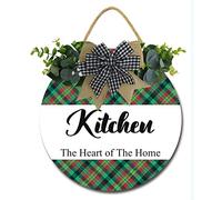 KMszsm Farmhouse Kitchen Decor Rustic Wooden Sign - Wall Art with Funny Saying for Kitchen