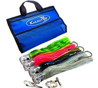 kmucutie 4 pcs 11 inch Marlin Tuna Dolphin Sailfish Shark trolling Lure Big Game Fishing Bait deep sea Fishing Lure (with Hooks and Bag)