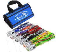 kmucutie Set of 6 pcs 9 inch trolling lure marlin tuna dolphin shark big game deep sea fishing lures Included Mesh Bag