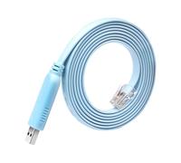 Kmuqshy 1.8M/5.9FT Cisco Console Cable, Console Cable RJ45 to USB, FTDI RS232 Rollover Adapter Compatible with Juniper, and Other Network Devices, Works with Windows 10/8/Vista, Mac, Linux, Blue
