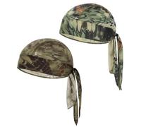 KMUTZENS Bandana Skull Cap for Men - 2 Pack Unisex Lightweight Mesh Headwrap Helmet Liner, Quick Drying UV Protection Head Cover for Cycling, Motorbike, Running